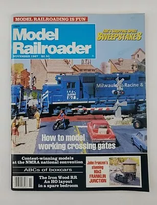 Vintage Model Railroader Magazine November 1987 Train Hobbyist Miniature  • $2.26