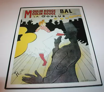 Moulin Rouge-Framed Art Poster/Print (La Goulue) (Size: 11.5  X 14  W/Frame)) • $8.50