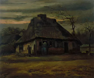 Van Gogh Oil Painting Canvas Print -The Cottage (May 1885 - 1885) • $13.90