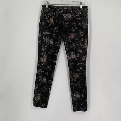 R13 Jeans Women’s 27 Kate Floral Skinny Mid Rise Denim Boho Artsy Designer Work • $100