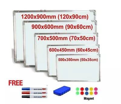 £13.49 • Buy Magnetic Whiteboard Small Large White Board Dry Wipe Office Home School Notice