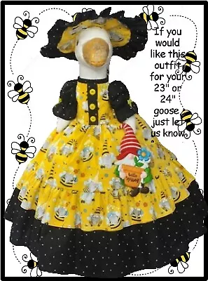 🐝Gnome Bees🐝 #96 Fits Large 27  Goose Outfit Clothes Dress By Get Goosed 😉 • $51