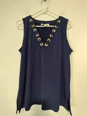 Michael Kors Women's Size L Sleeveless Dark Blue Tank Top Shirt  • $8.99