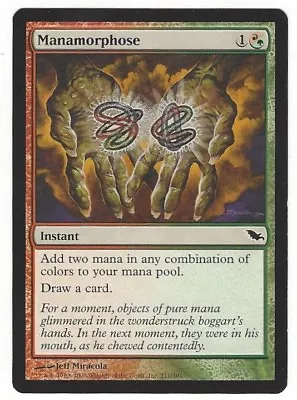 Manamorphose Magic The Gathering Mtg Shadowmoor Common 1x Very Light Play Htf • $19.95