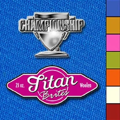 $145.25 • Buy Championship Titan Brites 7' Pool Table Felt Cloth Choose Your Color