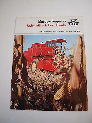 Massey-Ferguson MF 205 300 410 510 Combine Corn Head Color Brochure 8 Pg. '68 • $29.99