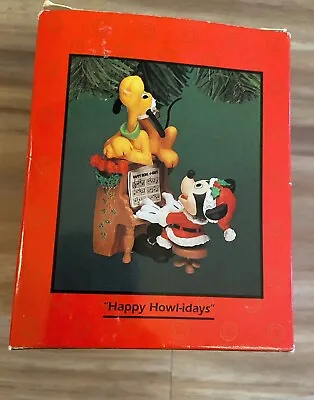 Disney Mickey Mouse Happy Howl-idays Christmas Ornament Enesco Vintage  • $29.99