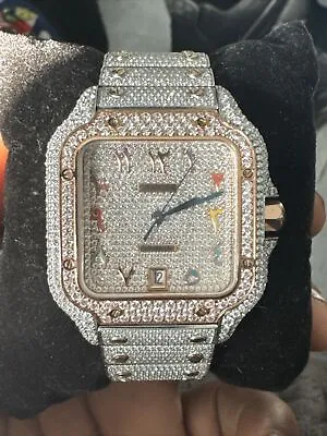 Cartier Watch Men Santos Moissanite Diamond Tester Approved • $2500