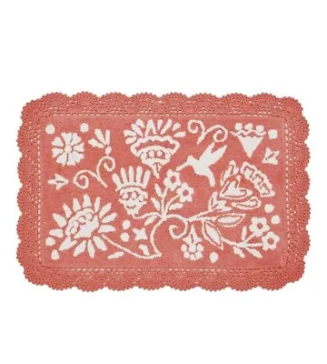 Pioneer Woman ~ MAZIE CORAL ~ 20 X 32 ~ Cotton Bath Rug ~ Throw Rug • $28