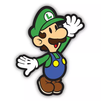 Super Mario Bros. Small Luigi Shaped Vinyl Decal Sticker • $12.99