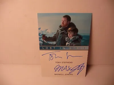 Lost In Space SEASON 1 - DUAL AUTOGRAPH Card TOBY STEVENS & MAXWELL JENKINS • $19.99