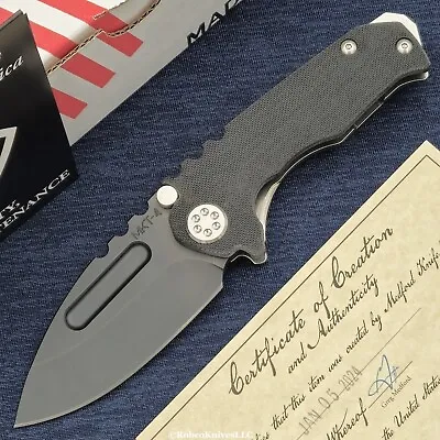 Medford Micro Praetorian DLC S45VN Drop Point Blade Black G10/Titanium Handle • $550