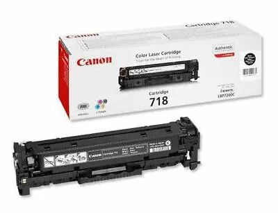 Canon 718 Black Original OEM Laserjet Printer Toner Cartridge VAT Included • £23.99