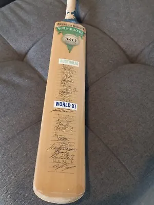 $389.92 • Buy Vintage Benson & Hedges Australia Vs World 11 Signed Cricket Bat Sealed