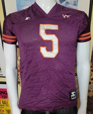 VTG Virginia Tech Hokies Football Jersey Sewn #5 Starter Youth Medium Taylor • $19.99