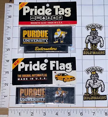 4 Purdue Boilermakers University Ncaa Pride Flag Tag Patch Lot • $15.99