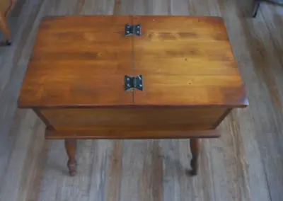 Vintage Colonial Maple Nutmeg Dough Box End Table Side Wood Handles Storage MCM • $195