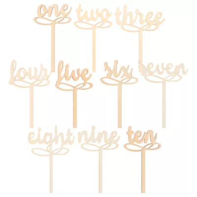 10 Wooden Table Number Stands 1-10 DIY Wedding Party Decoration-RP • £11.19