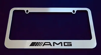 MERCEDES BENZ AMG LICENSE PLATE FRAME CUSTOM MADE OF CHROME (Zinc Metal) • $8.50