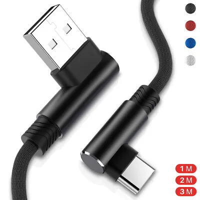 $7.99 • Buy 90 Degree Charger For Samsung Galaxy S21 S20 S10 S9 S7 S6 Type C Micro USB Cable