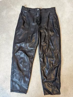 Zara Faux Leather Trousers. Size 12 • £9