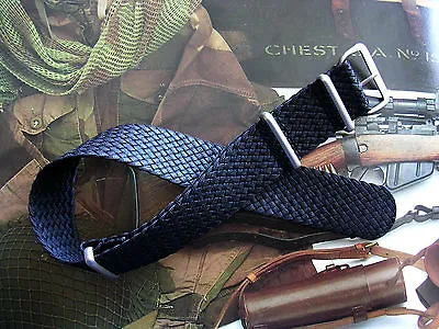 22mm Black Woven Braided SS NATO G10 ® Nylon Diver Watchband RAF Strap IW SUISSE • $24.99