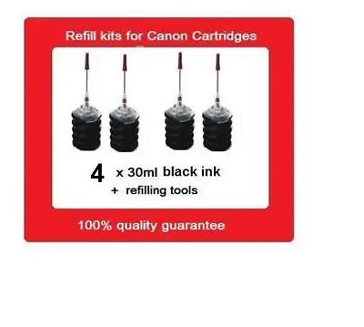 4 X Refill Kits For Canon PG-645XL PG645XL Ink Cartridges MG2460TS3160 TS3165 • $17.99