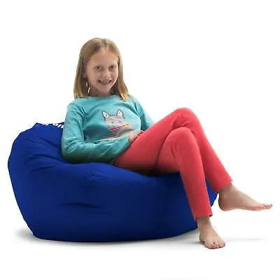 $46.08 • Buy Classic Bean Bag Chair Cozy Lounger Gaming Seat Indoor SmartMax Fabric Blue