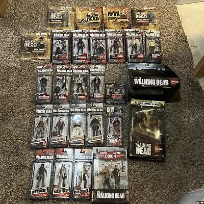 Lot 26 McFarlane Toys The Walking Dead Figures New On Card Series 1-8 & Display • $549