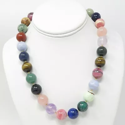 NYJEWEL Tiffany & Co Sterling Silver Paloma Picasso Multi Gemstone Bead Necklace • $1.54