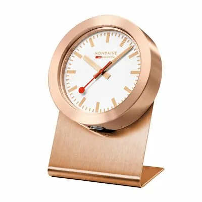 Mondaine A660.30318.82SBK Official Swiss Railways Magnetic Desk Clock Steel 50mm • $233.75