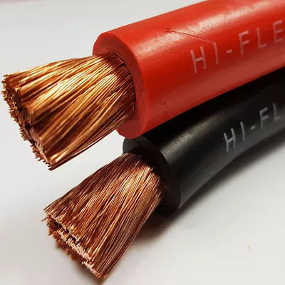 £129.99 • Buy 95mm2 500 A Amps Flexible PVC Battery Welding Cable Black Red 1 - 100M M Lengths