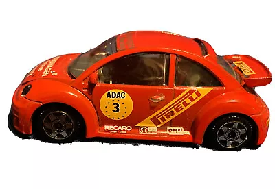 VW Volkswagen New Beetle Cup  #3 Red 1:43 Bburago “Street Fire” Diecast 41601 • $8.01