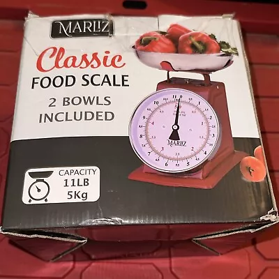 MARLIZ Small Retro Kitchen Scale 4.4Lb/2Kg With 2 Bowls |Mechanical Dial Scal... • $60