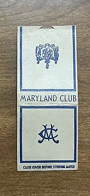 Maryland Club Matchbook Cover • $2.99