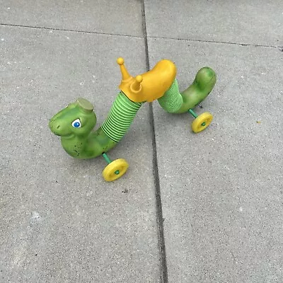 Vintage 1970s Hasbro Inchworm Ride On Toy Inch Worm Green And Yellow  • $89.99