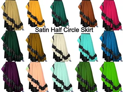 Belly Dance Wear Steampunk Skirt Waterfall Half Circle Skirt Pleated Skirt S57-1 • $42.27