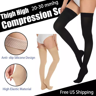 High Pressure 20-30 Mmhg Nurse Closed Toe Socks Prevention Compression Socks US • $22.98