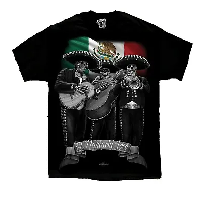 El Mariachi Loco Viva Mexico Chicano Lowrider Art DGA David Gonzales T Shirt • $33.95