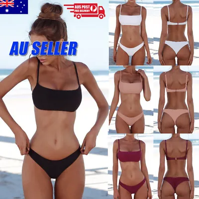 $9.95 • Buy Women 2pcs Bikini Bandeau Bandage Set Brazilian Swimwear Beachwear  Swimsuit