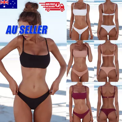 $9.95 • Buy Women 2pcs Bikini Bandeau Bandage Set Brazilian Swimwear Beachwear  Swimsuit