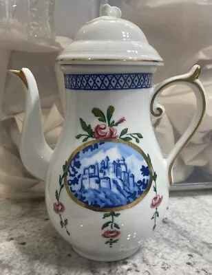 Orient Express Elizabeth Arden Porcelain 8” Rose Castle Teapot Two-Four Serving • $11.99