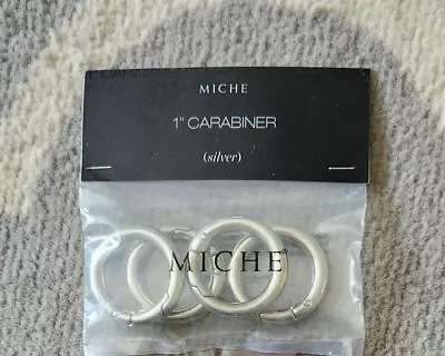 Miche Set Of 4 Silver Carabiners Rings Hardware  1 Inch 1  New In Package • $16.99