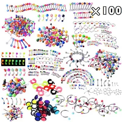 100pcs Monroe Labret Stud Lip Ring Ear Cartilage Tragus Helix Piercing Earring • $7.99