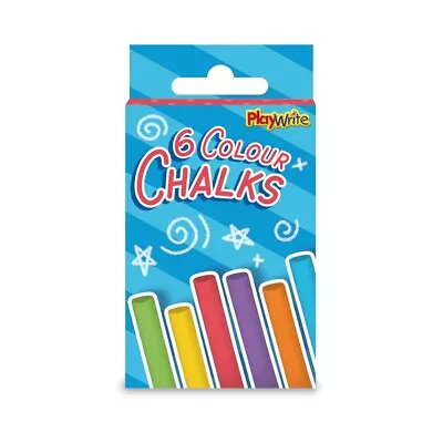 Coloured Chalks - 6 Pack - Crafts Toy Loot/Party Bag Fillers Childrens/Kids • £1.79