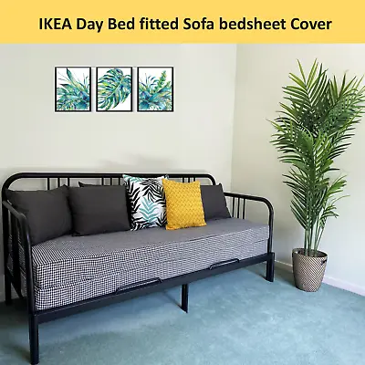 IKEA Day Bed Sofa Bedsheet Cover Mattress- Fits FYRESDAL HEMNES BRIMNES FLEKKE • £55