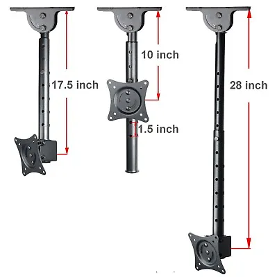 Ceiling Mount LED UHD TV Monitor For Most 19~32  Tilt Swivel Height 17.5-28  1iH • $18.96