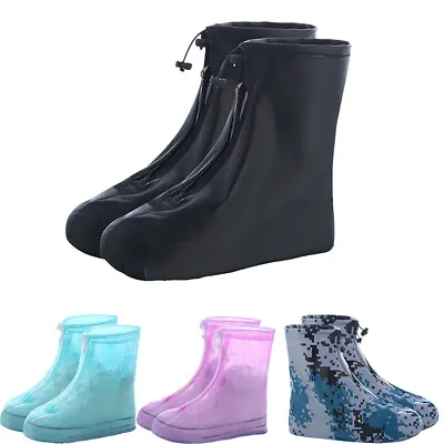 Waterproof Galoshes Shoe Covers Foldable Not-Slip Raining Shoes Cover Camping • £6.55