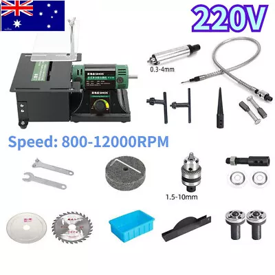 220V Multifunction Home Jewelry Polishing Machine Rock Polisher Bench Buffer Set • $189.96