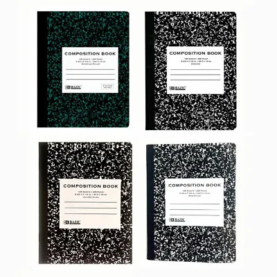 5 Pack School Composition Books Unruled Quad College & Wide Ruled Book 200 Pgs • $14.99